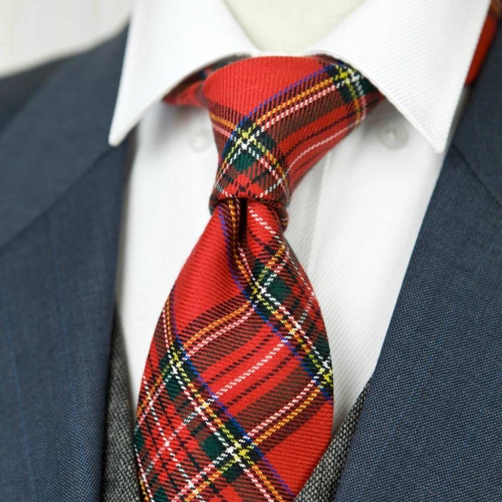 Cravate Tartan Rouge